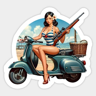 Scooter Girl Sticker